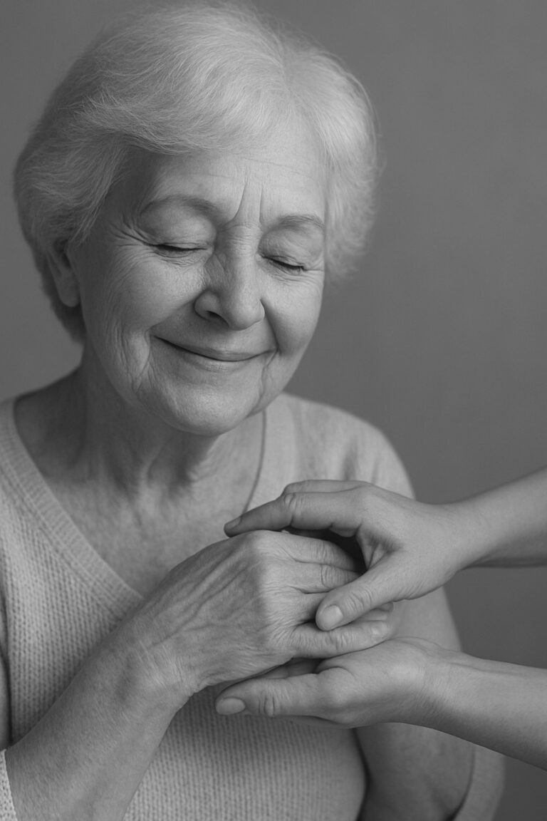 Massage mains personne agée